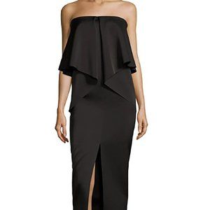 CAMILLA AND MARC Dicentra Satin Popover Gown, Black, US2